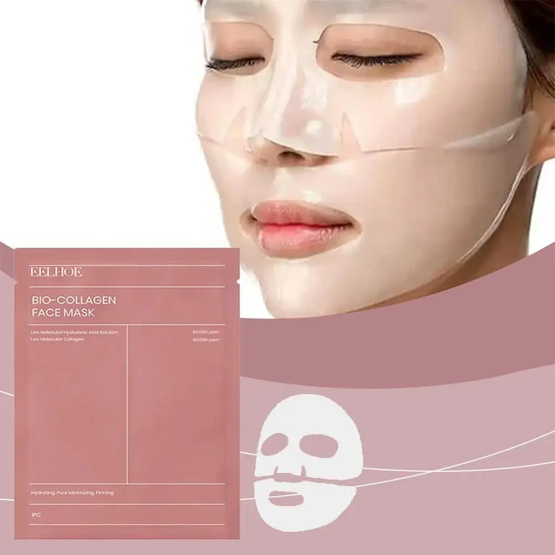 Máscara Facial Coreana | Colágeno Puro | Hidratação Profunda | Anti-Idade