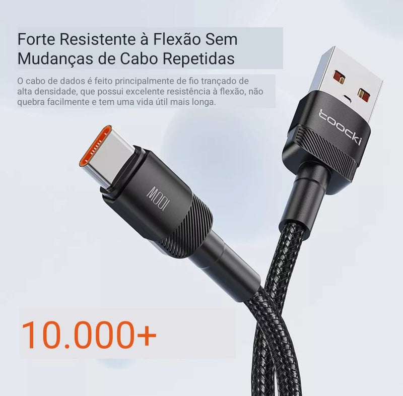 CABO PARA CARREGAMENTO RÁPIDO - USB X TIPO C